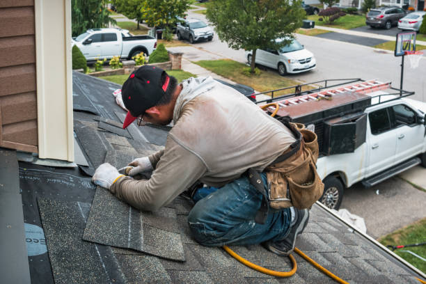 Professional Roofing technician working in Albert, OK